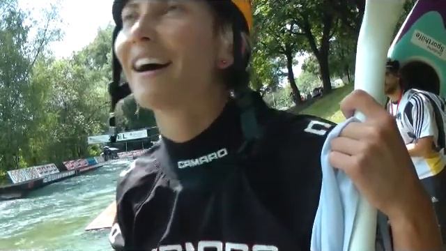 Melanie Pfeifer After Her Final Run - World Cup Augsburg 2013