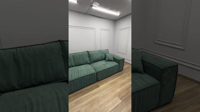 Диван лофт прямой зеленый