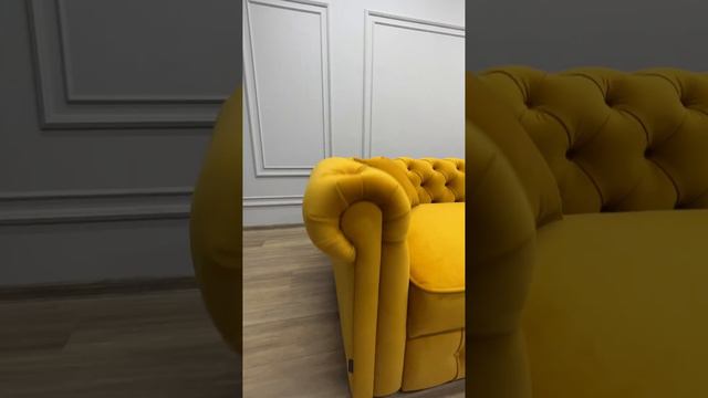 Диван Честер желтый