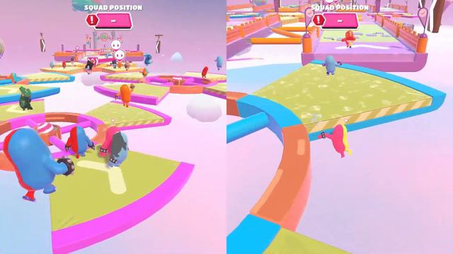 Fall Guys (Switch) - 4-Player Squad Matches On Splitscreen (feat. Andy's Hat)