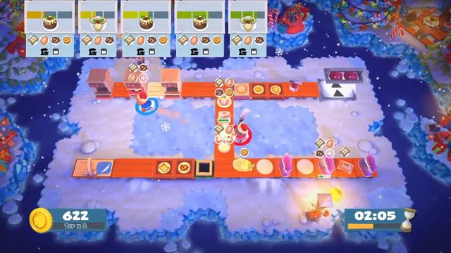Overcooked 2 - Arcade Mode Christmas Theme NEW!!! (Duo Players) 2021