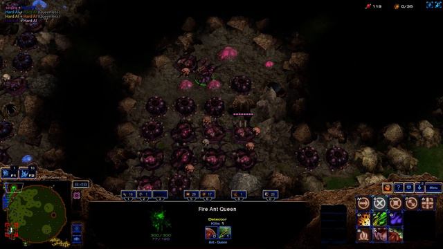 SC2 Gameplay► MDoulos's Ant War 2v2v2v2 All Computers Chill Game