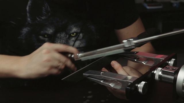 Заточка мачете из стали 65Г тест после камней Boride CS-HD