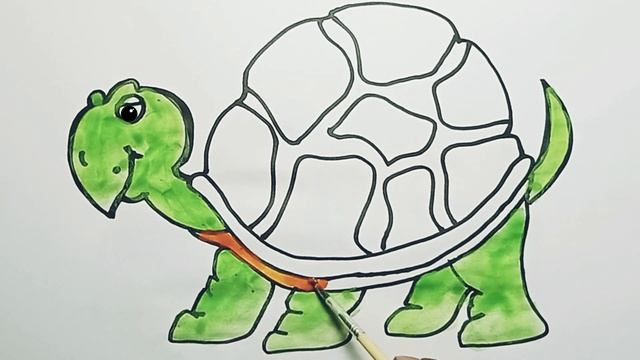 Kura - Kura Besar, Menggambar Melukis Dan Mewarnai Kura Kura Untuk Anak-anak,balita