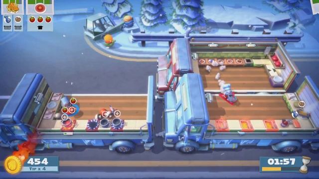 [PS5 Gameplay] Overcooked! [2 Player] Level 3-3 [4-star]