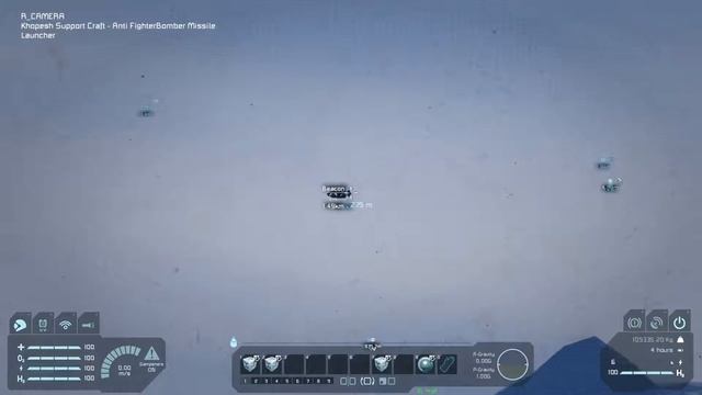 Space Engineers - W4stedspace's Khopesh Support Craft Revamped With Camera Raycast Homing