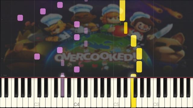 OVERCOOKED Menu Music - PIANO TUTORIAL