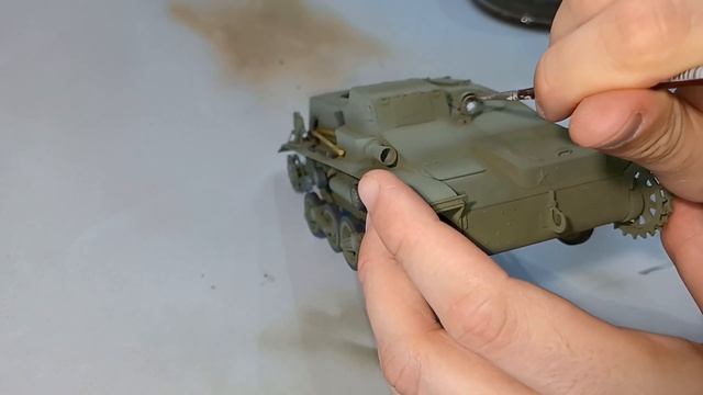 Painting the mean green machine! Takom Type 94 1:16