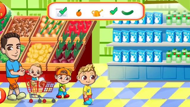 Влад и Никита. Супермаркет для детей. Vlad&Niki Games.