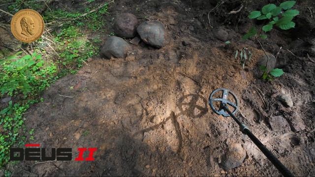 Катушка 9 дюймов (22см) для металлоискателя XP DEUS 2 - поведение на замусоренном железом месте