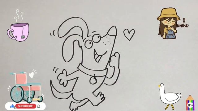 How To Draw A Cute Dog | рисунок собаки для детей | Bolalar Uchun It Rasm Chizish
