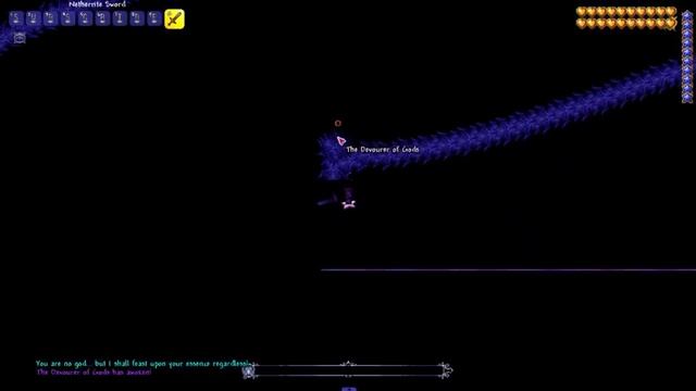 NETHERITE SWORD VS THE DEVOURER OF GODS | Terraria