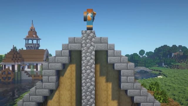 Красивый дом со входом в шахту