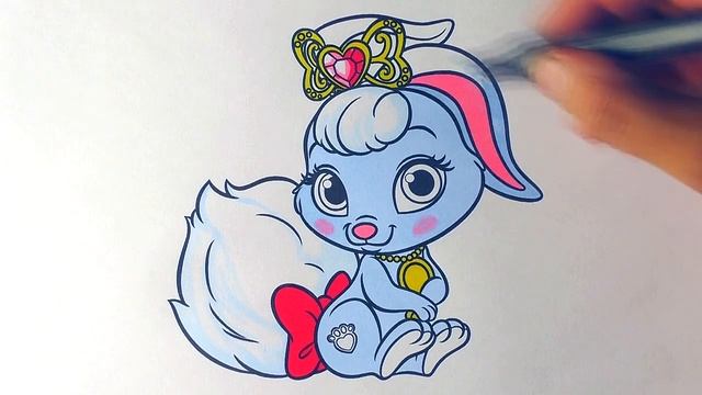Королевские Питомцы Раскраски для девочек  Раскраска Кролик Ягодка