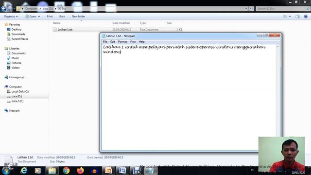 TIK Kelas 1 Menggunakan Perintah Windows