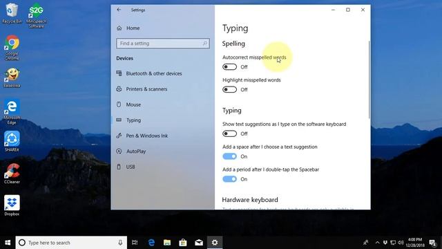 Turn On Or Off Spell Checking In Windows 10