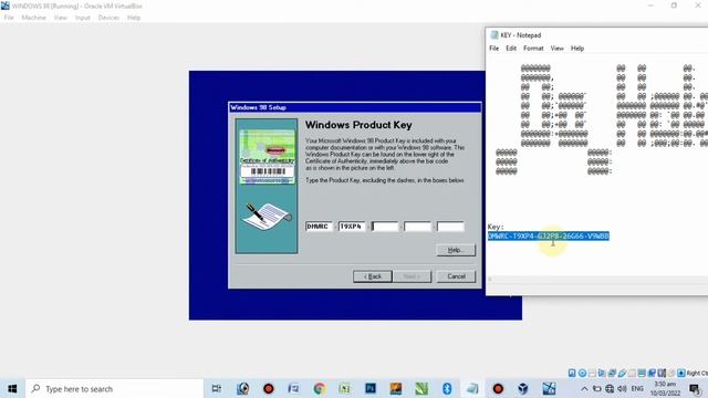 Windows 98 Installation In Veirtual Box