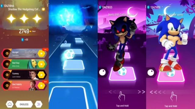 Sonic The Hedgehog 🆚 Spiderman Sonic 🆚 Sonic Boom 🆚 Spider Man Sonic | Sonic Tiles Hop EDM Rush