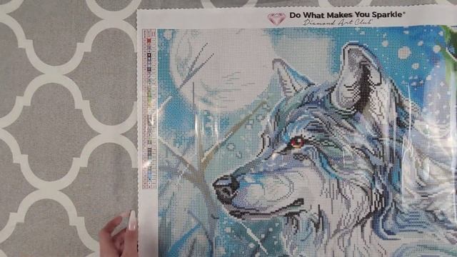 Black Friday 2022/ Diamond Art Club/ Blue Winter Wolf. We Have A Special Drill In This Kit!!!!