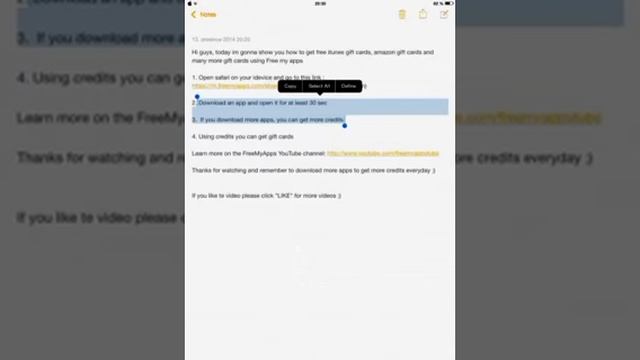 How To Get ITUNES GIFT CARDS And More Using FREEMYAPPS !!!!