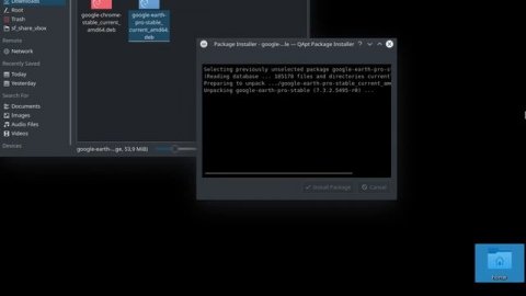 Kubuntu Linux install Google Earth