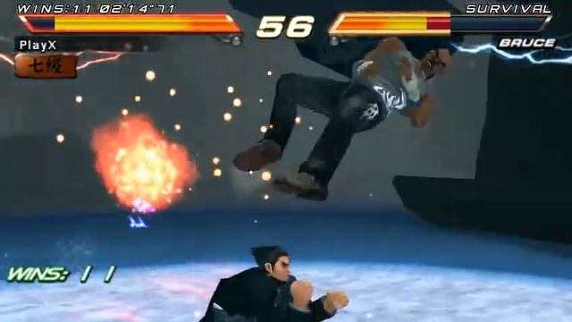 PSP PC Emulator PPSSPP Tekken 6(Tekken 7 FR Mod) Kazuya Mishima Survival Mode Game Play