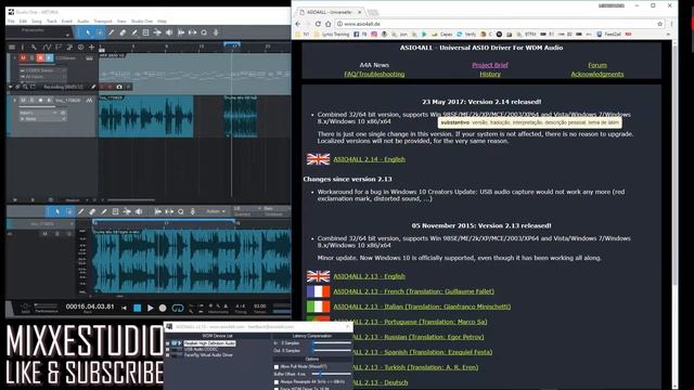 Screen Record Cubase Reason StudioOne Reason Reaper Sonar FLStudio ProTools