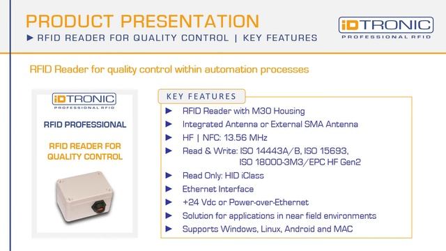 Product Presentation | RFID Reader For Quality Control | RFID Professional Reader