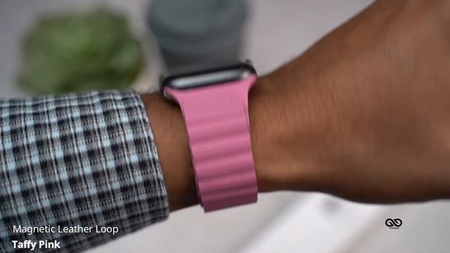 Taffy Pink Magnetic Leather Loop For IWatch 38/40/41/42/44/45mm