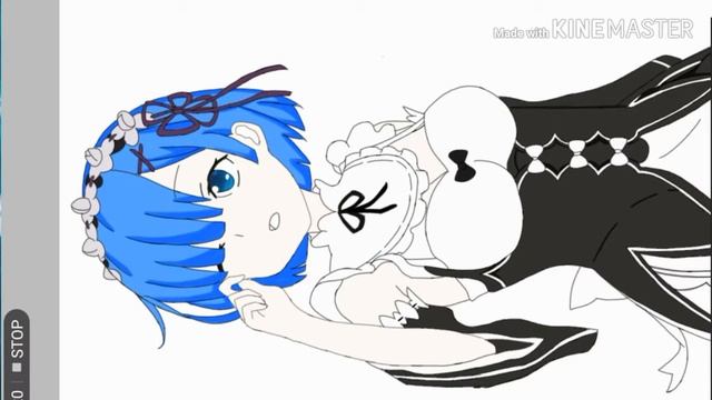 Ibis paint x Rem (Re - zero) illustrations