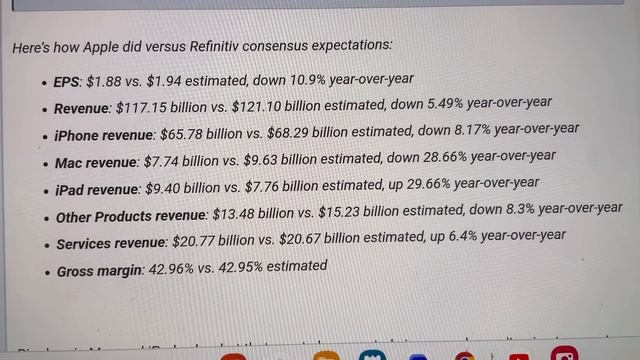 Apple’s Year Over Year Revenue From 2022 BREAKDOWN By Categories🍎😳👇