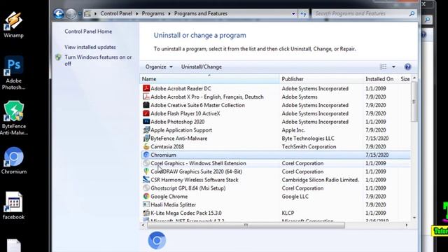 Cara Menghapus Browser Chromium Uninstal