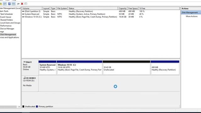 Local Disk  C  RED , Extend The SIZE Without Software In Windows 10.