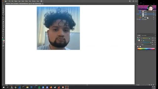 Turning My Face Into A Icon For Web Browser Window (Timelapse)