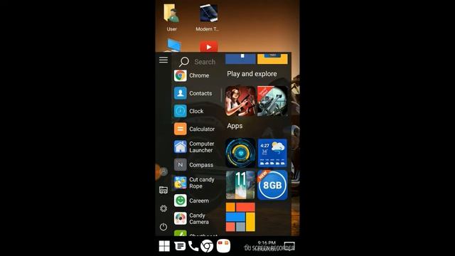 Install Windows 7/8/10 On Any Android | No Root | One Click |Launcher