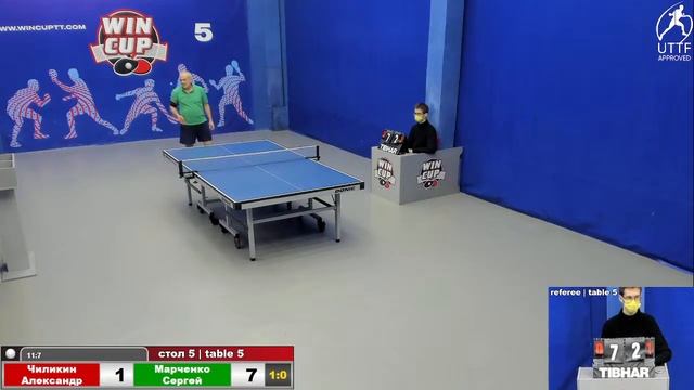 18:00 Чиликин Александр 1-3 Марченко Сергей  Cтол 5 ЮГ- 3 05.12.21