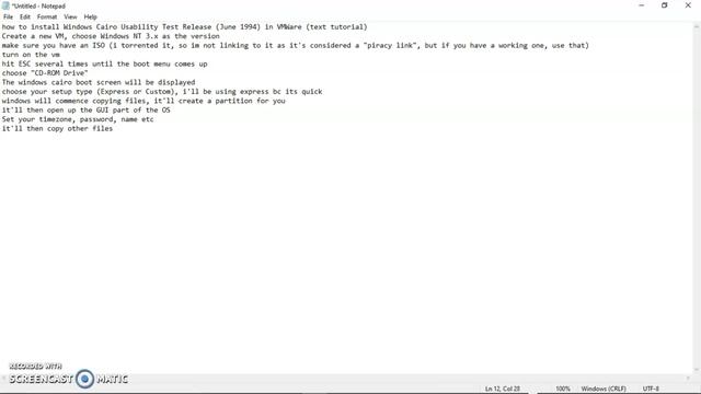How To Install Windows Cairo Build 3299 On VMWare