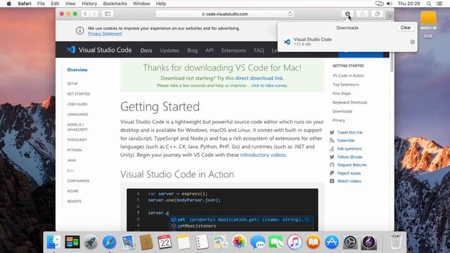 Downloading Microsoft's Visual Studio Code On Mac