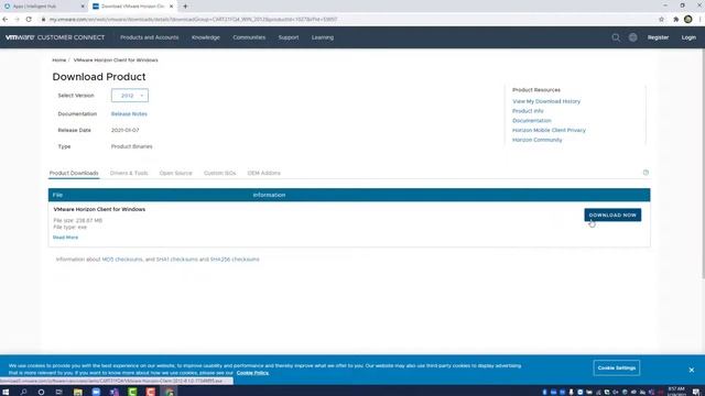 Download The Horizon Client (Windows)
