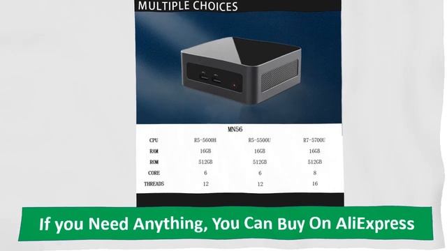 FIREBAT MN56 Mini PC Gamer AMD Ryzen 5 5600H Windows 11 DDR4 Nvme SSD MiniPC WIFI6