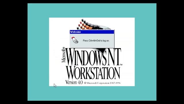 Microsoft Windows NT 4.0 Workstation Beta Build 1234 - Logoff And Press Ctrl+Alt+Del Screen