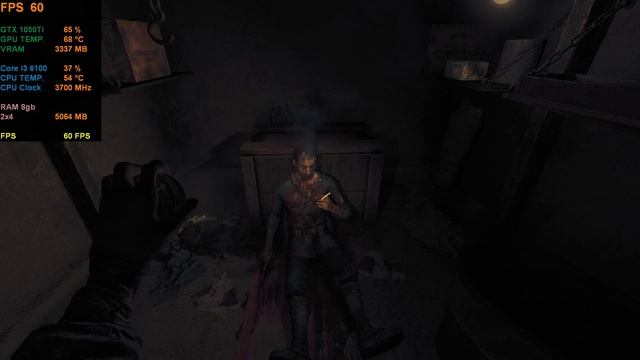 Amnesia The Bunker - Demo On GTX 1050Ti Core I3 6100