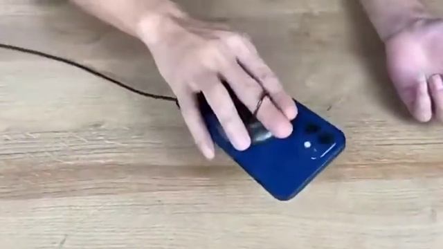 15W Magnetic Ring Holder Kickstand Inductive Phone Charger Pad For IPhone 12