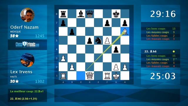 Chess Game Analysis: Lex Irvens - Oderf Nazam : 1-0 (By ChessFriends.com)