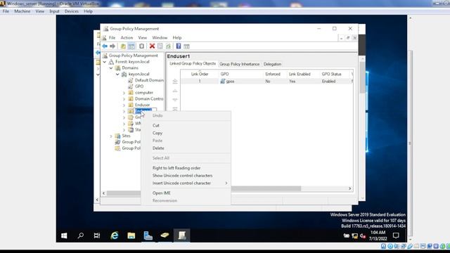 Configuring Group Policies Object On Windows