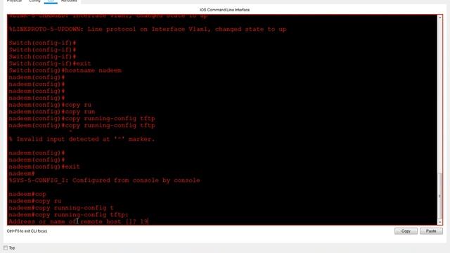 How To Take Backup Of #switch From #server In Hindi Cisco Packet Tracer By Nadeem Networking