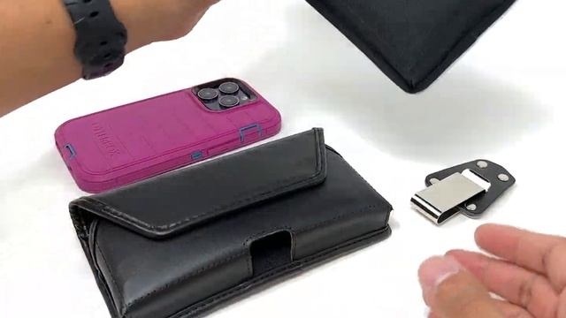 IPhone 14 Pro With Otterbox Defender Case Fits Leather And Nylon, Horizontal And Vertical Cases