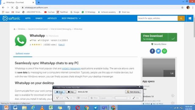Download Whats App Or Telegram ...on Desktop On Computer ...............100%