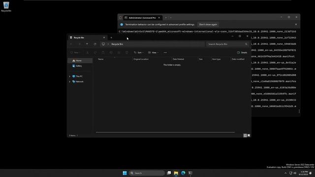 Destroying Windows Server Build 25941!