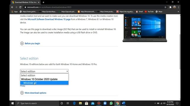 Download Windows 10 From Microsoft Official Website Without TOOL